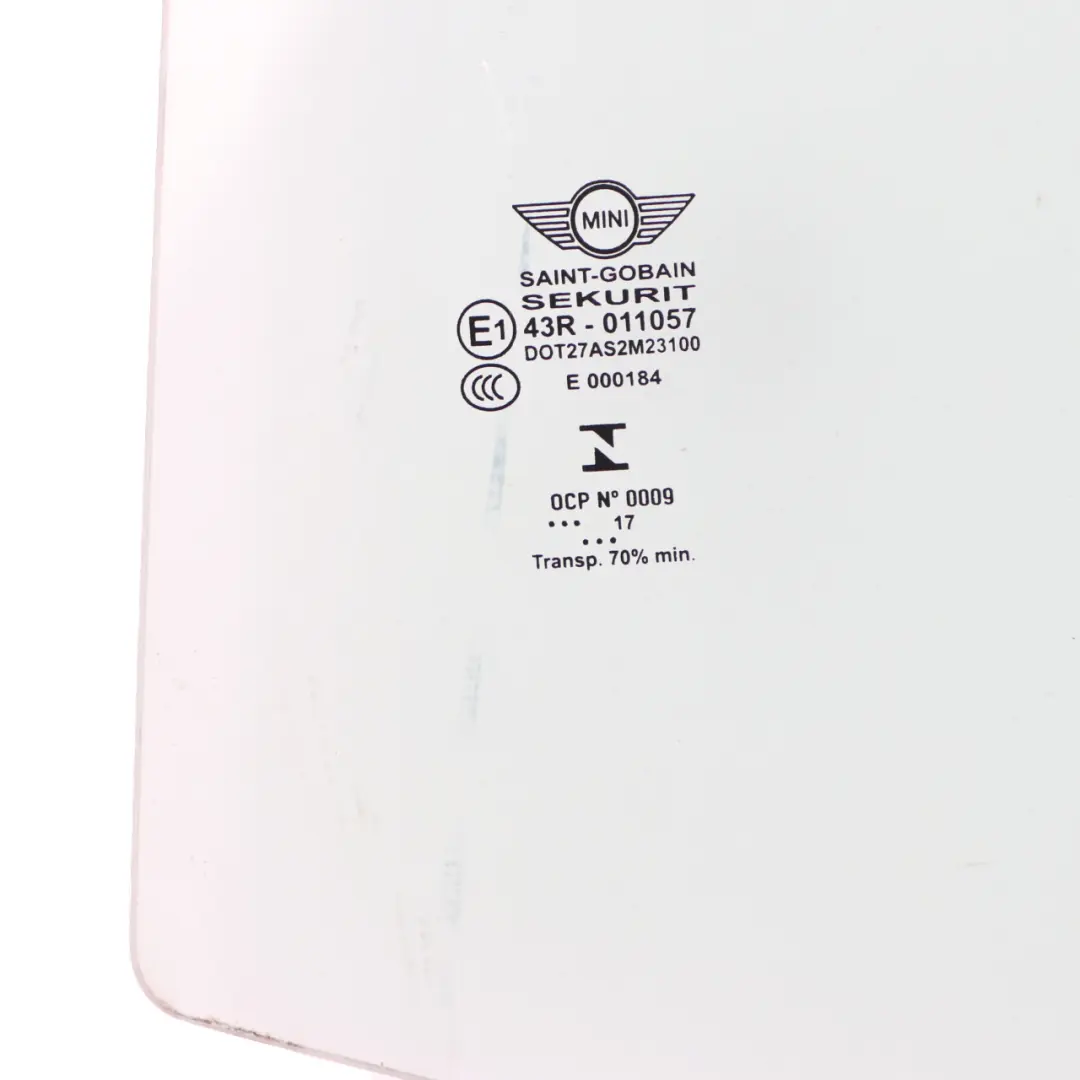 Window Mini Clubman F54 Rear Door Left N/S Glass Window Glazing AS2 to with Part number 7344141 Window Mini Clubman F54 Rear Door Left N/S Glass Window Glazing AS2 - SKU 7344141 - Part number 7344141