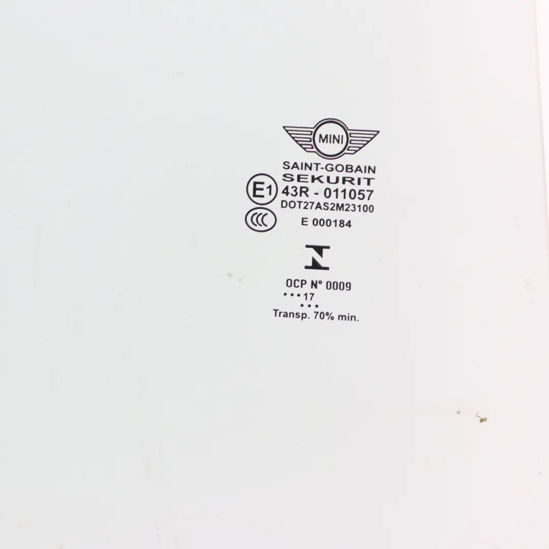 Mini Clubman F54 Window Door Glass Window Glazing Rear Right O/S AS2 - SKU 7344142 - Part number 7344142