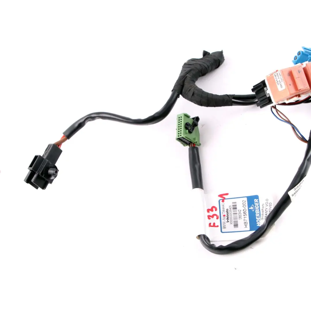 BMW F33 F83 M4 Convertible Bomba Hidraulica Cableado Loom Folding Top - SKU 7344440-1 - Número de pieza 7344440