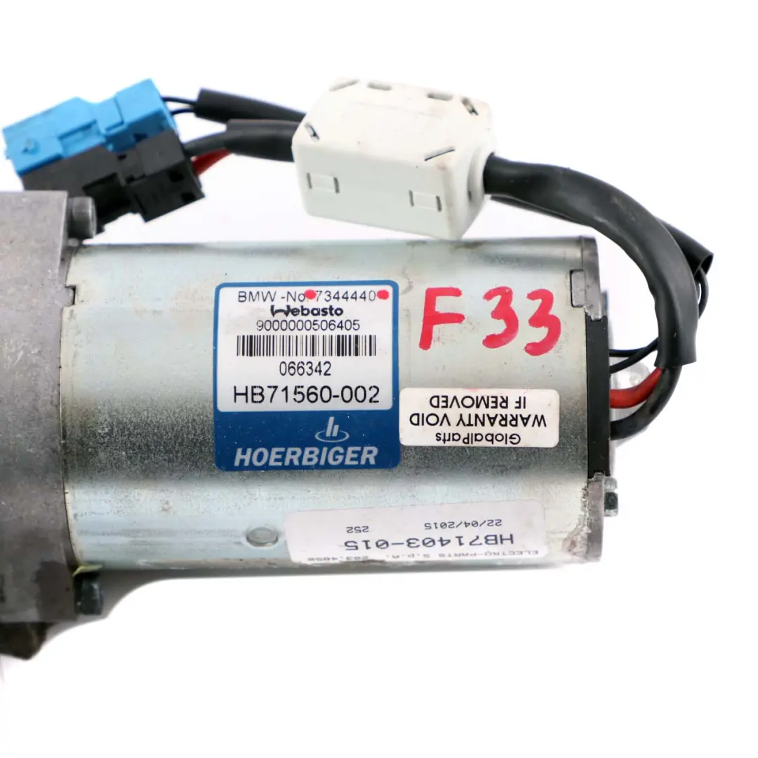 BMW F33 F83 M4 Convertible Unidad Hidráulica Techo Motor Bomba Plegable - SKU 7344440 - Número de pieza 7344440