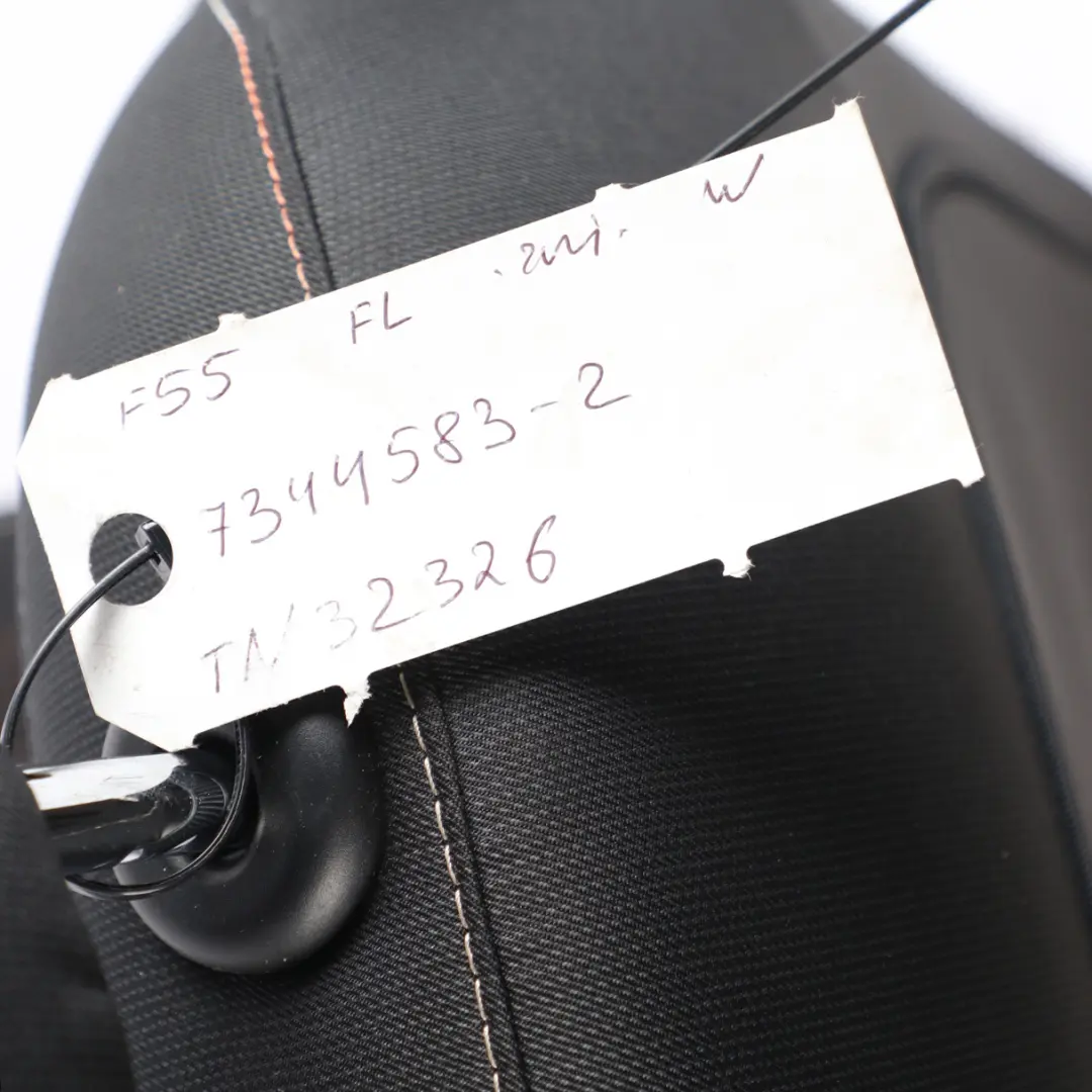 Mini Cooper One F55 Front Left N/S Cloth Seat Fabric Firework / Carbon Black - SKU RHD-7344583-2 - Part number 7344583