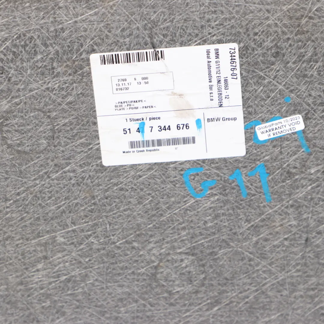  Trunk Floor BMW G11 G12 Boot Carpet Mat Cover Liner Luggage Compartment - SKU 7344676 - Part number 7344676
