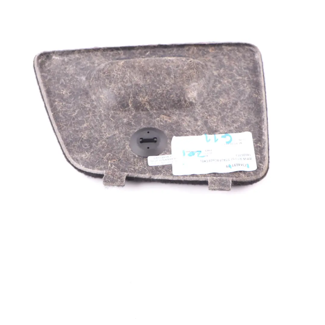 Storage Compartment Left N/S Trunk Luggage Trim Cover Black to BMW G11 with Part number 7344691 BMW G11 Storage Compartment Left N/S Trunk Luggage Trim Cover Black - SKU 7344691 - Part number 7344691