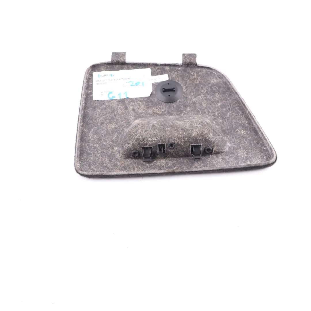 BMW G11 Storage Compartment Left N/S Trunk Luggage Trim Cover Black - SKU 7344691 - Part number 7344691