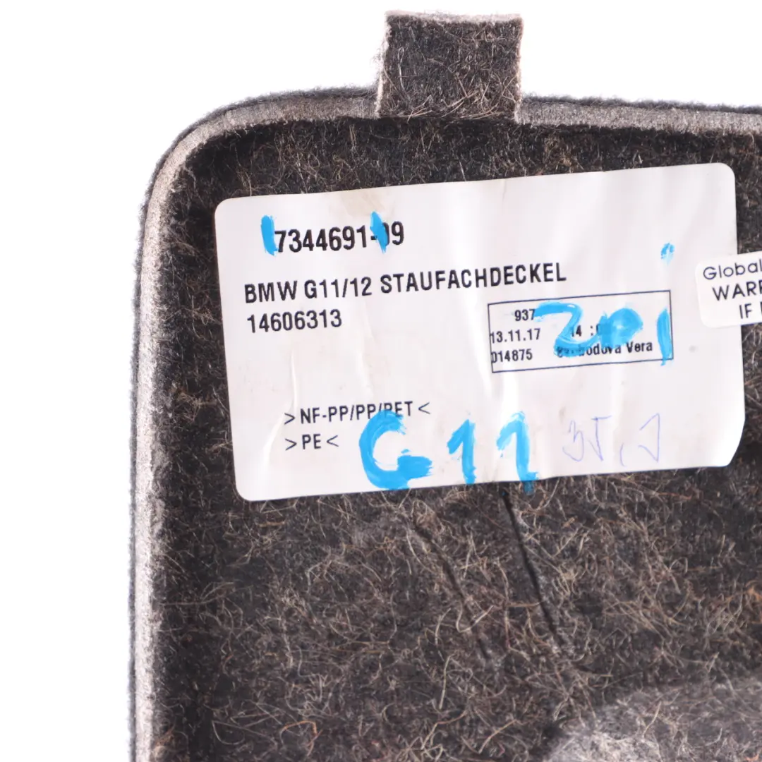 BMW G11 Storage Compartment Left N/S Trunk Luggage Trim Cover Black - SKU 7344691 - Part number 7344691