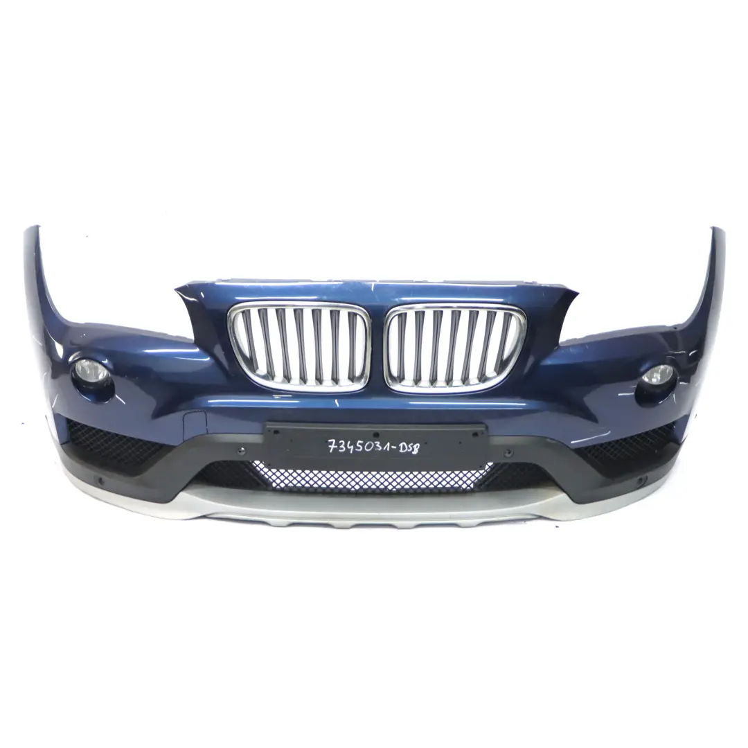 BMW X1 E84 Front Bumper Cover PDC Panel Tiefseeblau Blue Metallic - A76 - SKU 7345031-DSB - Part number 7345031