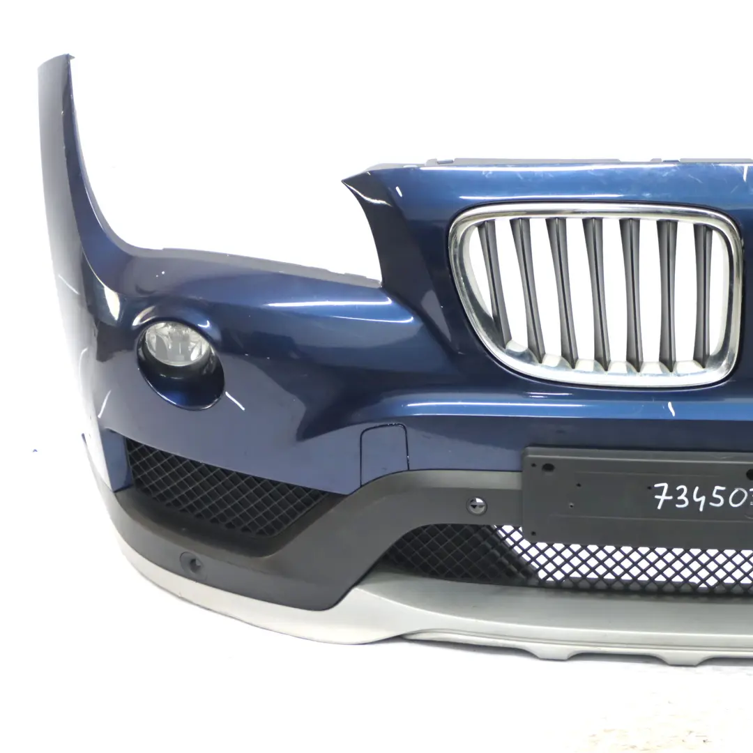 BMW X1 E84 Front Bumper Cover PDC Panel Tiefseeblau Blue Metallic - A76 - SKU 7345031-DSB - Part number 7345031