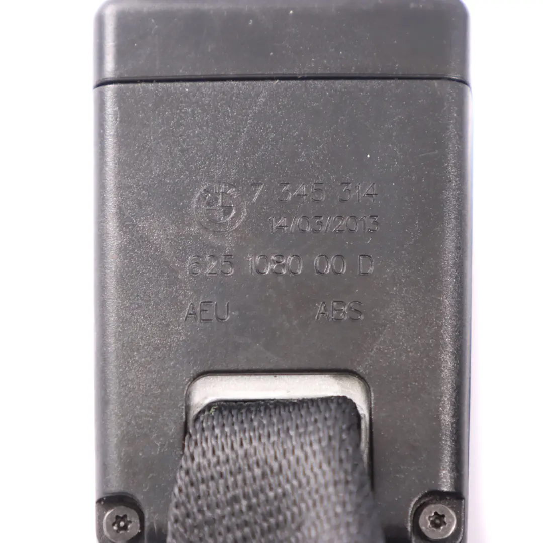Belt Rear Middle Right O/S Seatbelt to BMW F34 Twin Double Seat with Part number 7345314 BMW F34 Twin Double Seat Belt Rear Middle Right O/S Seatbelt - SKU 7345314 - Part number 7345314
