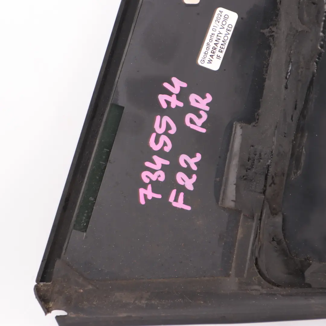 Szyba Tylna Prawa Ćwiartka Przyciemniana AS3 do BMW F22 o numerze 7345574 BMW F22 Szyba Tylna Prawa Ćwiartka Przyciemniana AS3 - SKU 7345574 - Numer Części 7345574