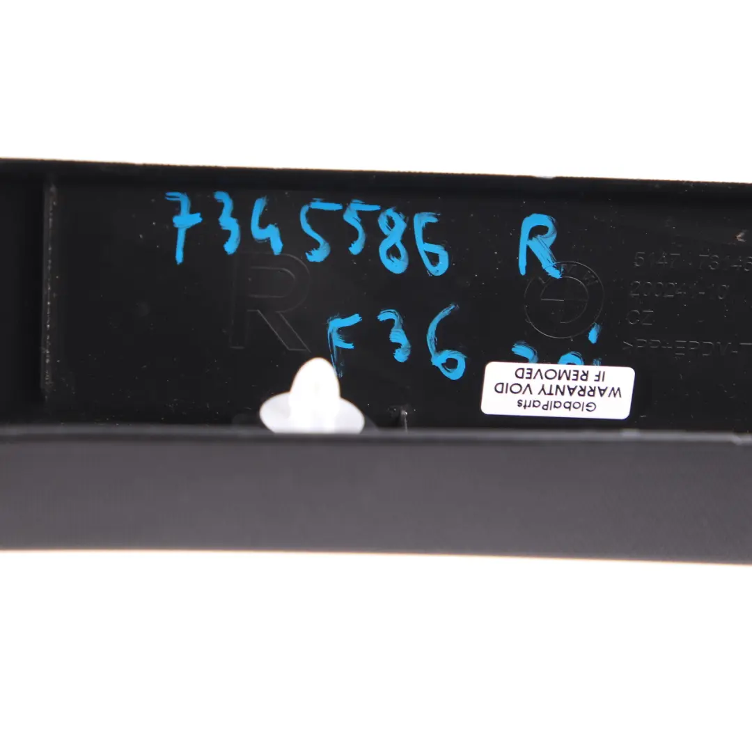 Couvercle garniture paneau latéral intérieur droit BL 7314636 pour BMW F36 Gran Coupe à propos du numéro de pièce 7345586 BMW F36 Gran Coupe Couvercle garniture paneau latéral intérieur droit BL 7314636 - SKU 7345586 - Numéro de pièce 7345586