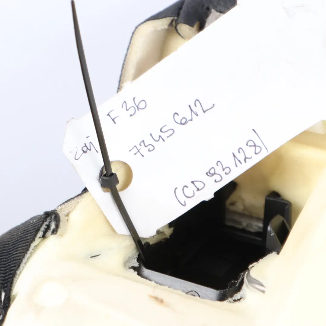 BMW F36 Asiento Banco Trasero Sofá Funda de cuero Dakota Negro - SKU 7345612 - Número de pieza 7345612
