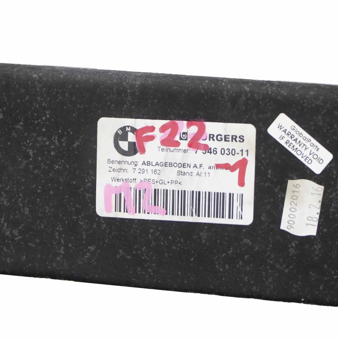 BMW F22 F87 M2 Parcela Ventana Trasera Estante Trim Panel Antracita - SKU 7346030-1 - Número de pieza 7346030