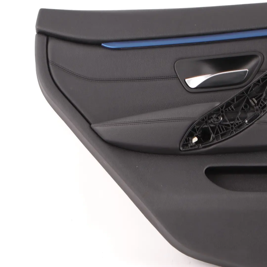 Türkartenverkleidung hinten links Verkleidung Futter Leder Schwarz Blau für BMW F36 mit Teilenummer 7346339 BMW F36 Türkartenverkleidung hinten links Verkleidung Futter Leder Schwarz Blau - SKU 7346339-1 - Teilenummer 7346339
