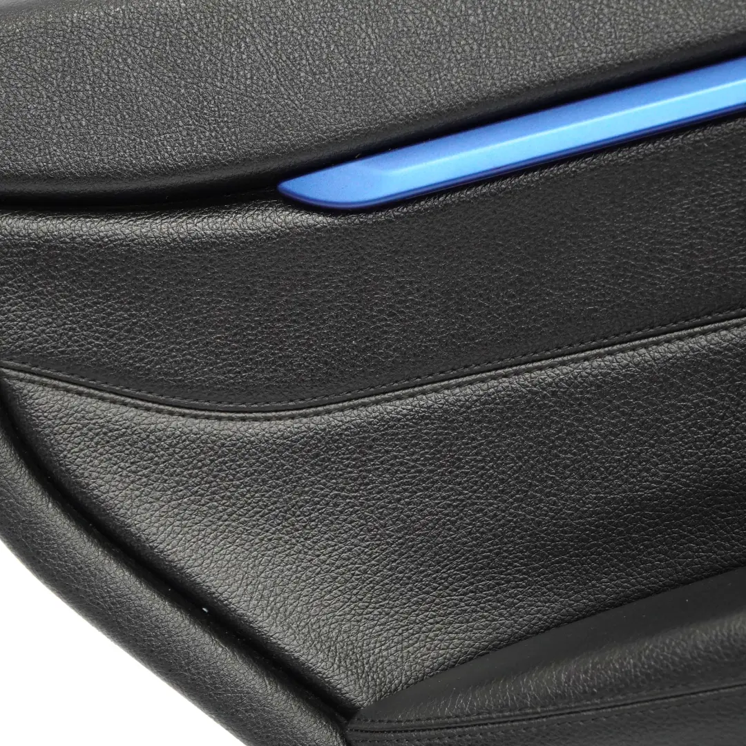 BMW F36 Türkartenverkleidung hinten links Verkleidung Futter Leder Schwarz Blau - SKU 7346339-1 - Teilenummer 7346339