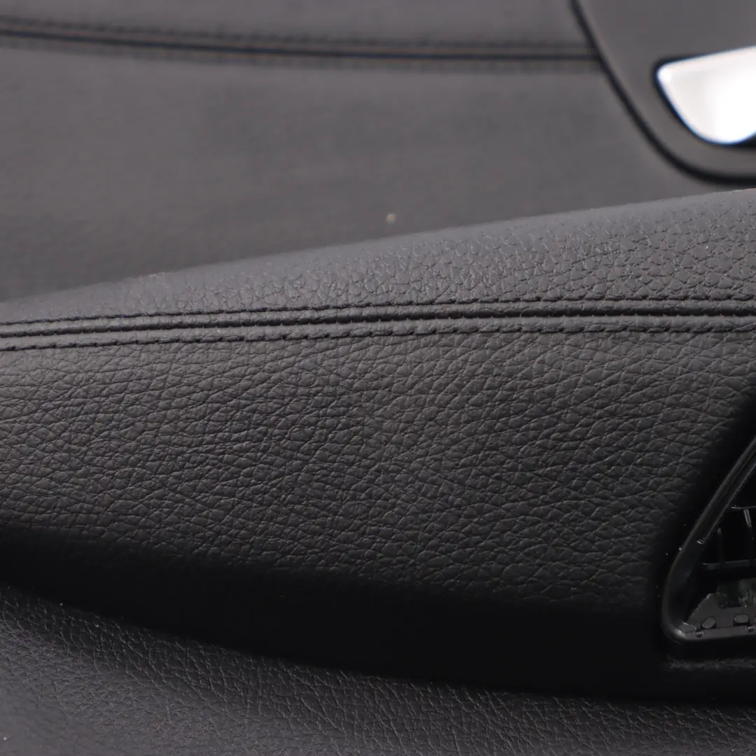 Rivestimento della scheda porta posteriore sinistra in pelle nera per BMW F36 con numero di parte 7346339 BMW F36 Rivestimento della scheda porta posteriore sinistra in pelle nera - SKU 7346339-2 - Numero di parte 7346339