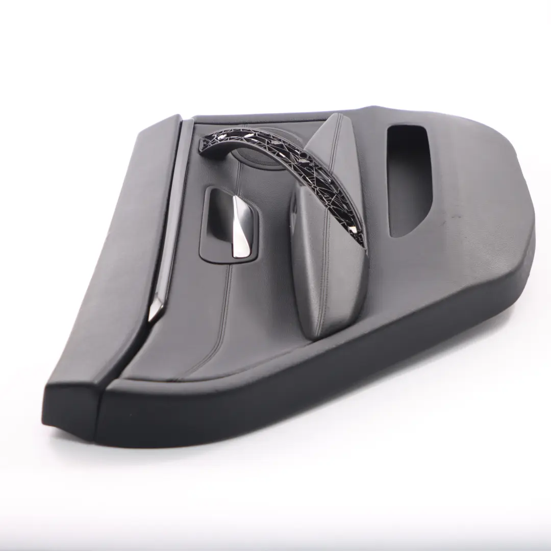 BMW F36 Rivestimento della scheda porta posteriore sinistra in pelle nera - SKU 7346339-2 - Numero di parte 7346339