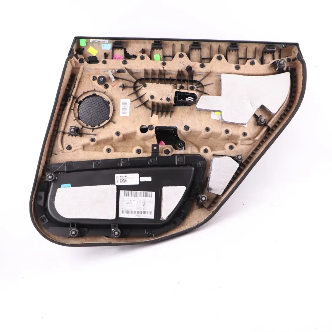 Door Card Trim Rear Left N/S Panelling Lining Leather Black Chrome Strip to BMW F36 with Part number 7346339 BMW F36 Door Card Trim Rear Left N/S Panelling Lining Leather Black Chrome Strip - SKU 7346339-3 - Part number 7346339