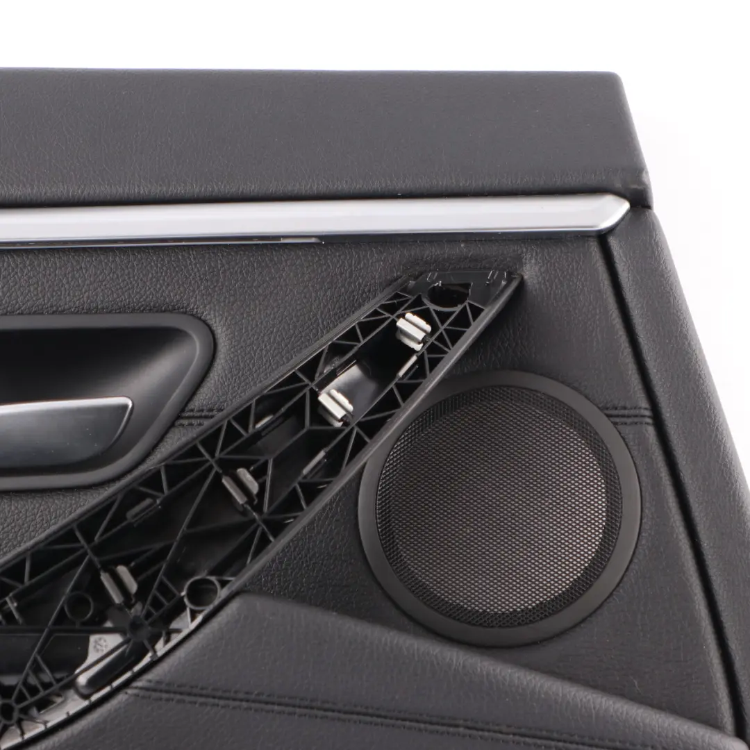 BMW F36 Door Card Trim Rear Left N/S Panelling Lining Leather Black Chrome Strip - SKU 7346339-3 - Part number 7346339