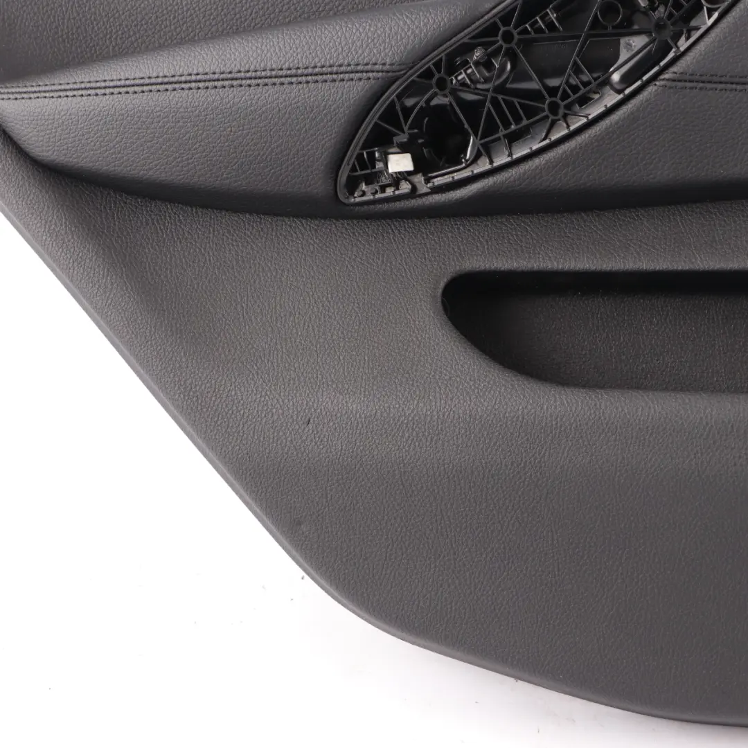 Door Card Trim Rear Left N/S Panelling Lining Leather Black Chrome Strip to BMW F36 with Part number 7346339 BMW F36 Door Card Trim Rear Left N/S Panelling Lining Leather Black Chrome Strip - SKU 7346339-3 - Part number 7346339