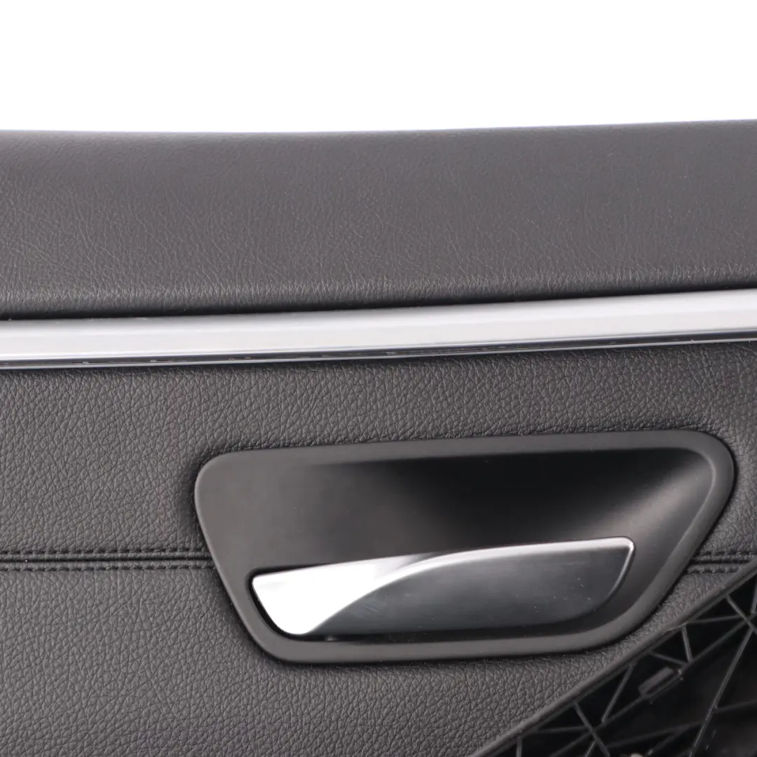 BMW F36 Door Card Trim Rear Left N/S Panelling Lining Leather Black Chrome Strip - SKU 7346339-3 - Part number 7346339