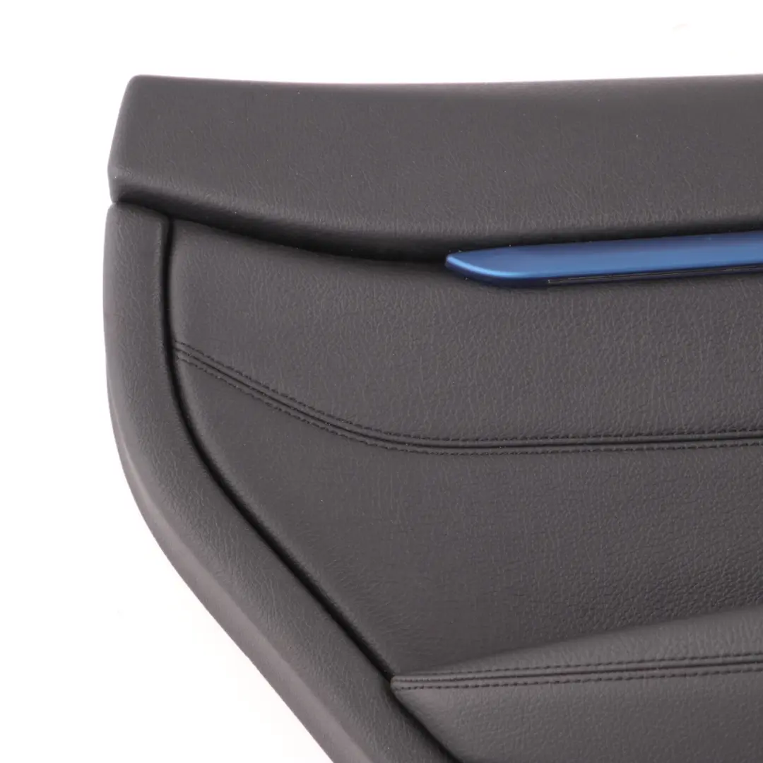 BMW F36 Door Card Trim Rear Left N/S Panelling Lining Leather Black Blue Strip - SKU 7346339 - Part number 7346339