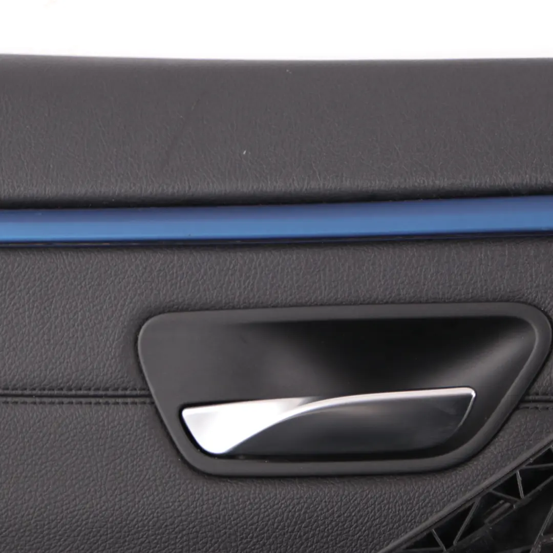 BMW F36 Door Card Trim Rear Left N/S Panelling Lining Leather Black Blue Strip - SKU 7346339 - Part number 7346339