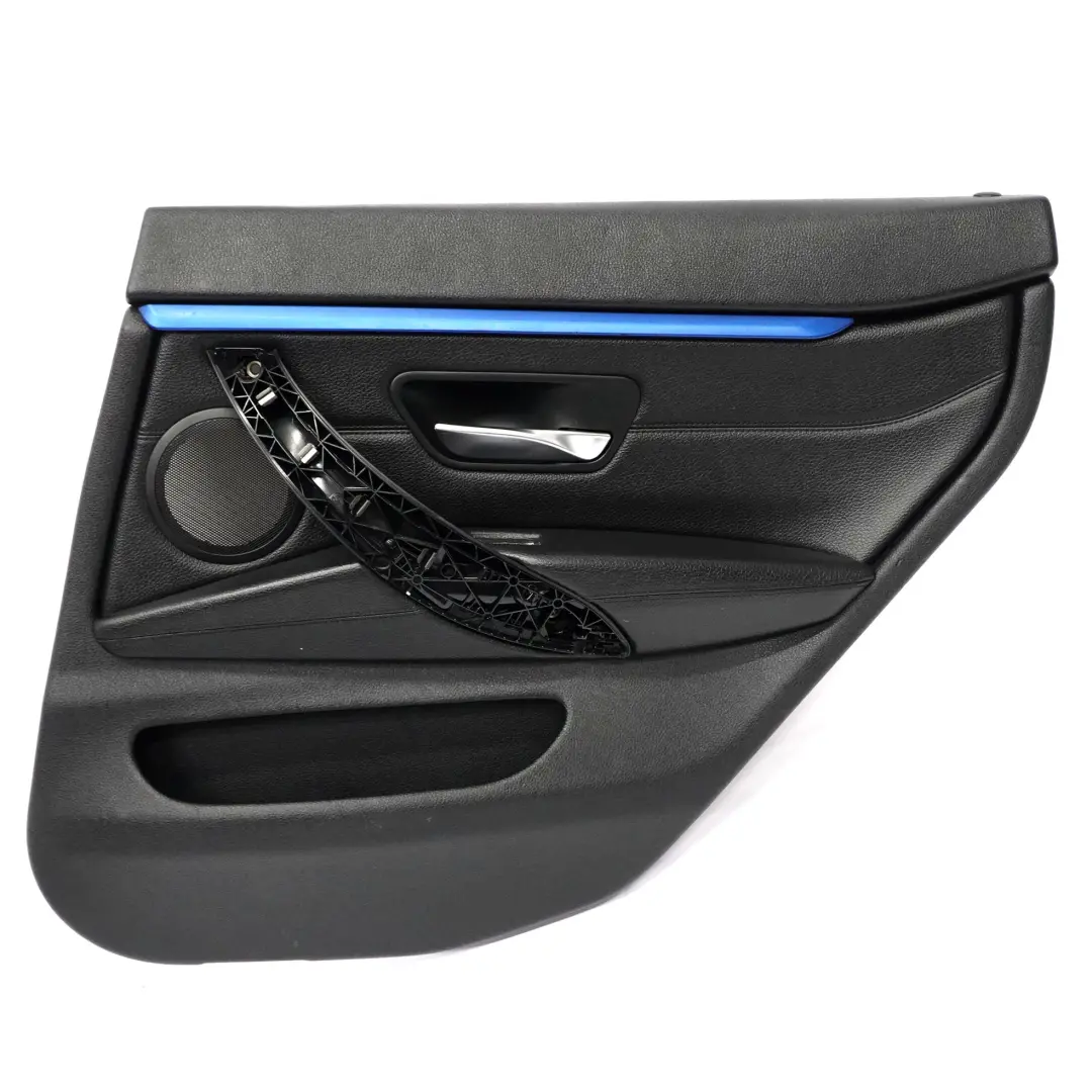 BMW F36 Türkartenverkleidung hinten rechts Verkleidung Leder Schwarz Blau - SKU 7346340-1 - Teilenummer 7346340