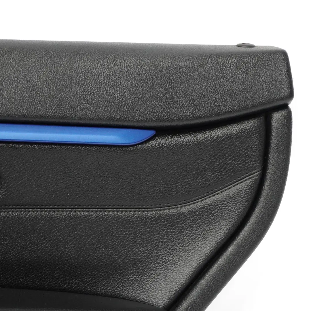 BMW F36 Türkartenverkleidung hinten rechts Verkleidung Leder Schwarz Blau - SKU 7346340-1 - Teilenummer 7346340