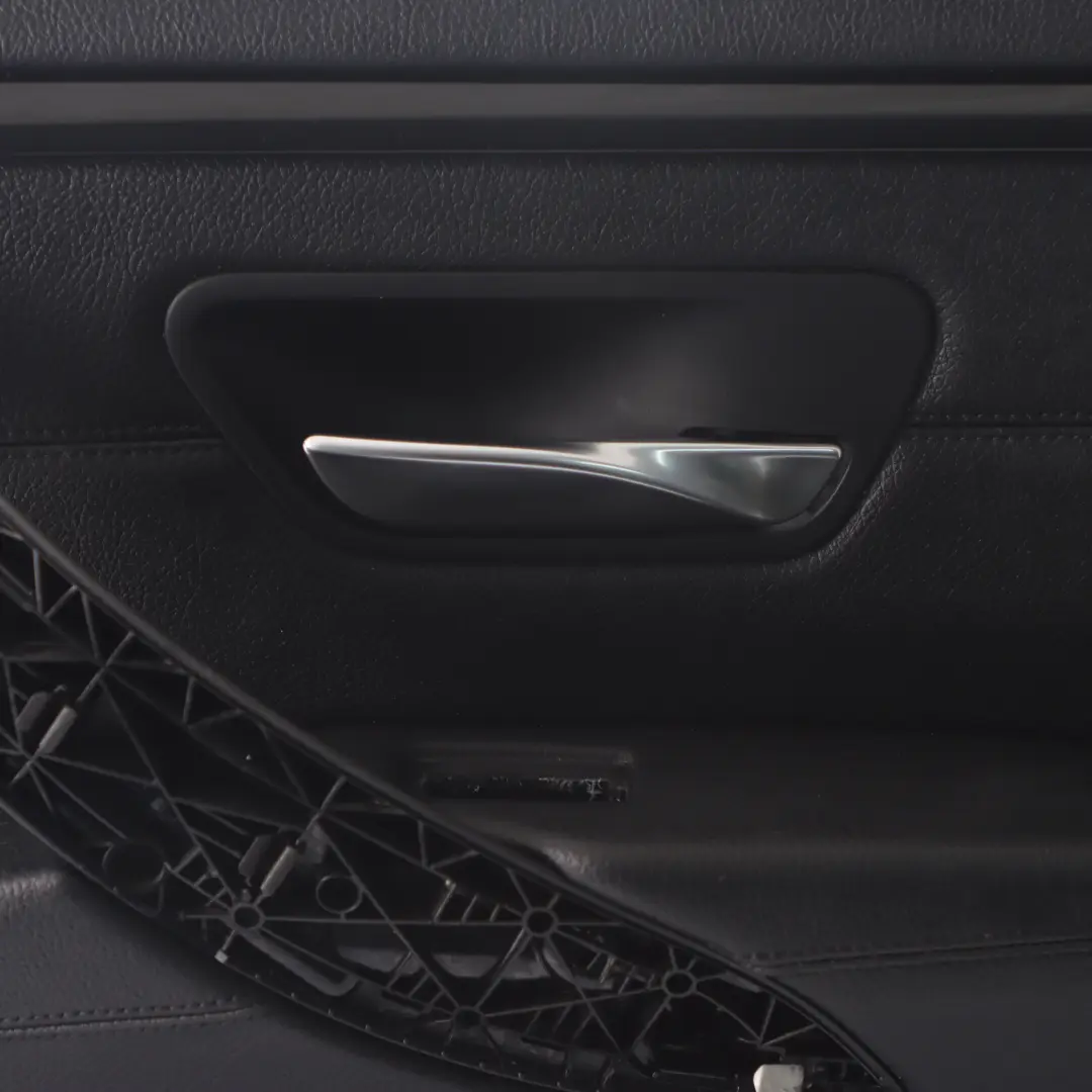 BMW F36 Garniture De Carte De Porte Arrière Droite Revêtement Panneau Cuir Noir - SKU 7346340-2 - Numéro de pièce 7346340