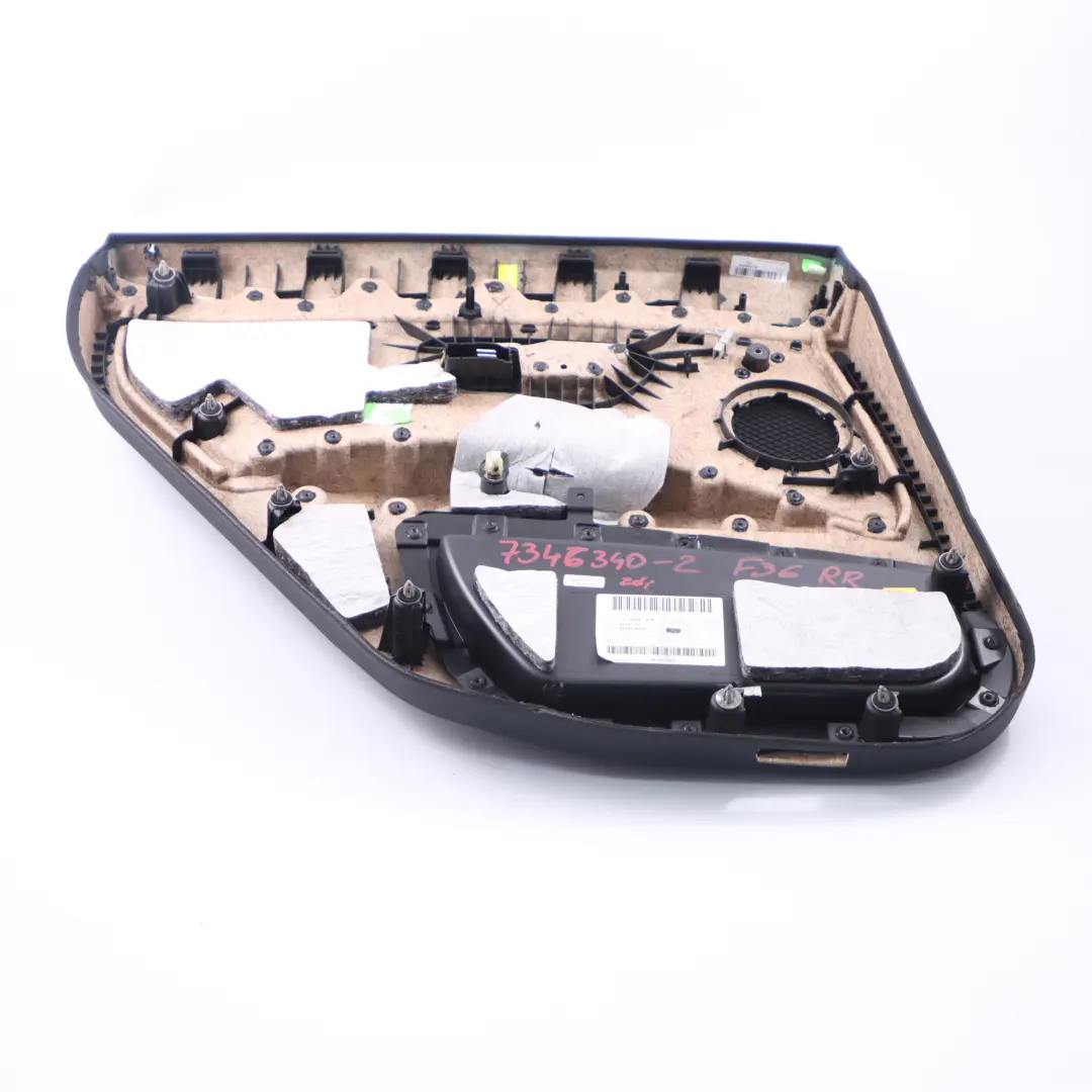 BMW F36 Garniture De Carte De Porte Arrière Droite Revêtement Panneau Cuir Noir - SKU 7346340-2 - Numéro de pièce 7346340