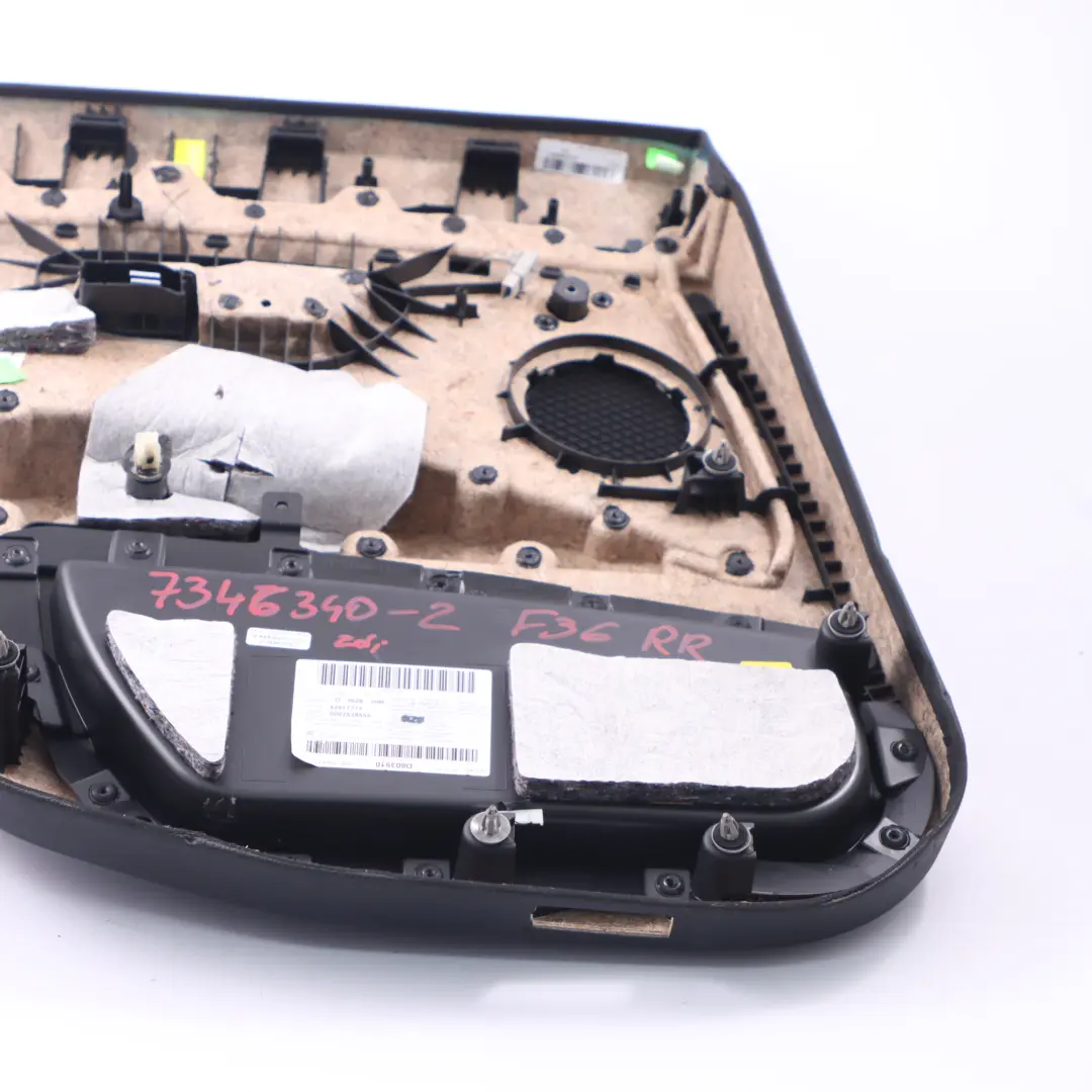 BMW F36 Garniture De Carte De Porte Arrière Droite Revêtement Panneau Cuir Noir - SKU 7346340-2 - Numéro de pièce 7346340