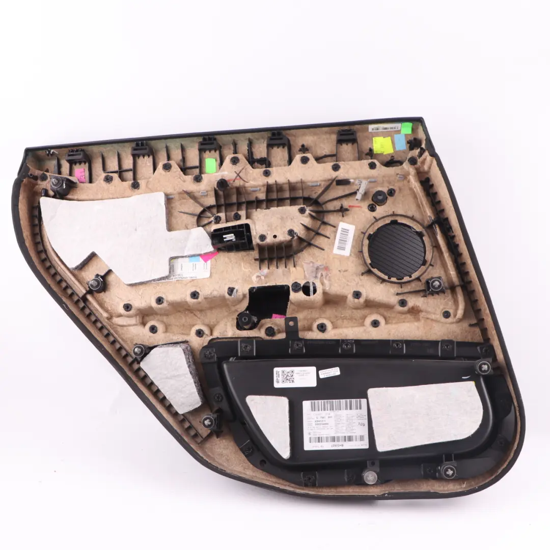 Door Card Trim Rear Right O/S Panelling Lining Leather Black Chrome to BMW F36 with Part number 7346340 BMW F36 Door Card Trim Rear Right O/S Panelling Lining Leather Black Chrome - SKU 7346340-3 - Part number 7346340