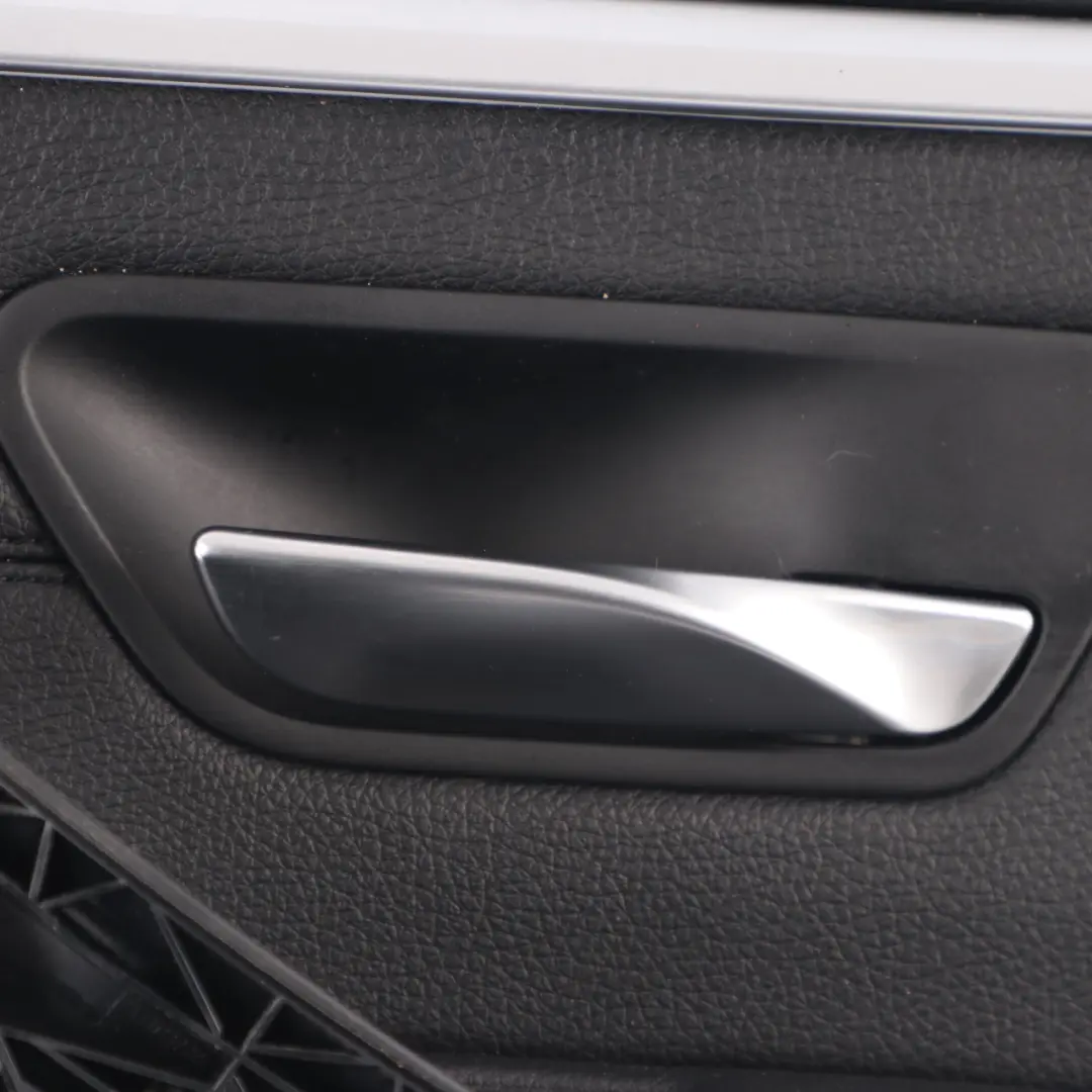BMW F36 Door Card Trim Rear Right O/S Panelling Lining Leather Black Chrome - SKU 7346340-3 - Part number 7346340