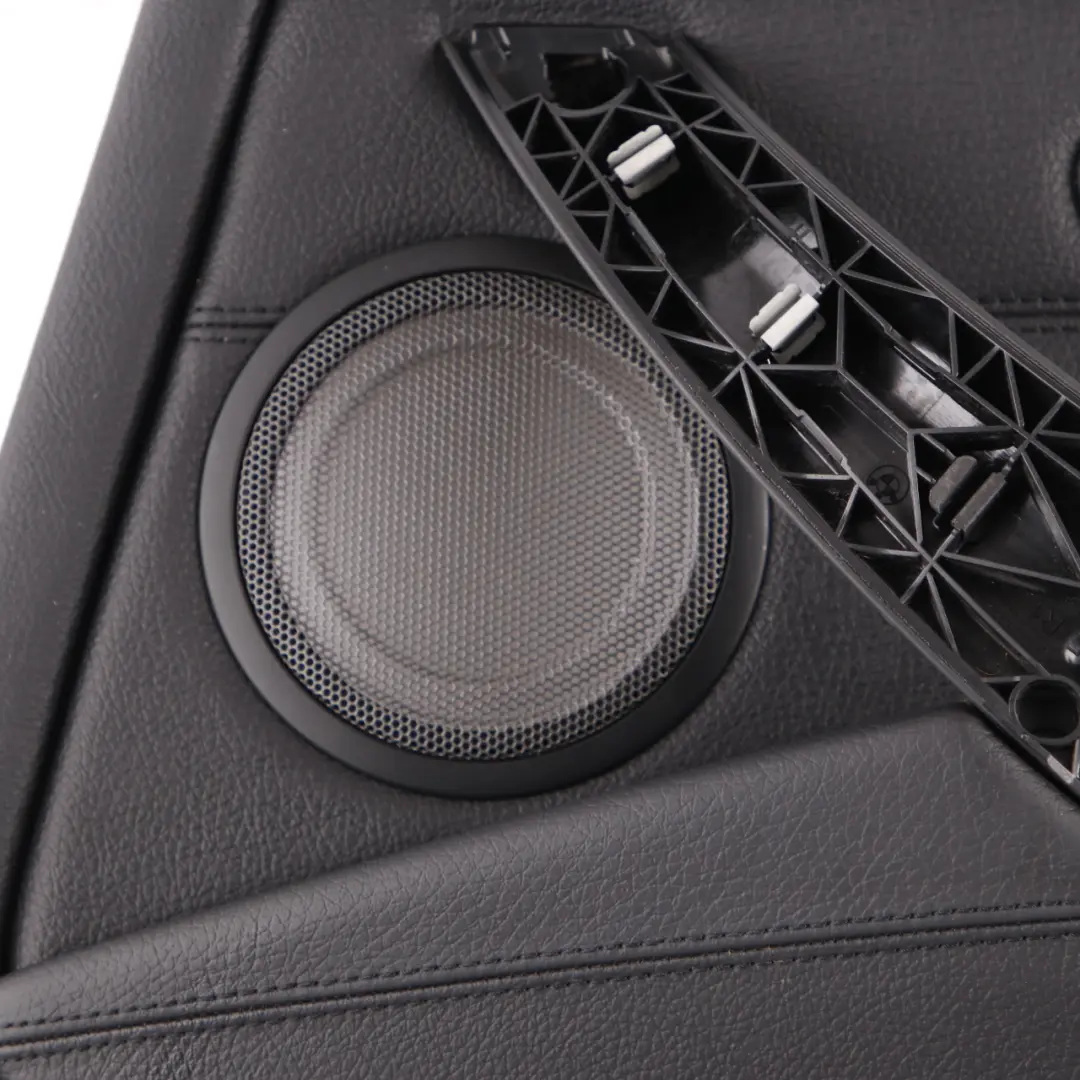 Door Card Trim Rear Right O/S Panelling Lining Leather Black Blue to BMW F36 with Part number 7346340 BMW F36 Door Card Trim Rear Right O/S Panelling Lining Leather Black Blue - SKU 7346340 - Part number 7346340