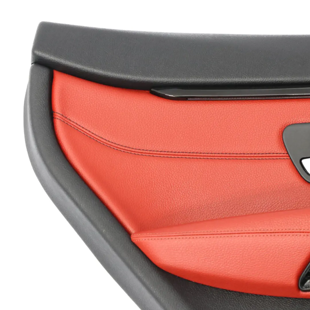 Scheda Porta Posteriore Sinistra Fodera Pannello Pelle Rossa per BMW F36 con numero di parte 7346347 BMW F36 Scheda Porta Posteriore Sinistra Fodera Pannello Pelle Rossa - SKU 7346347-1 - Numero di parte 7346347