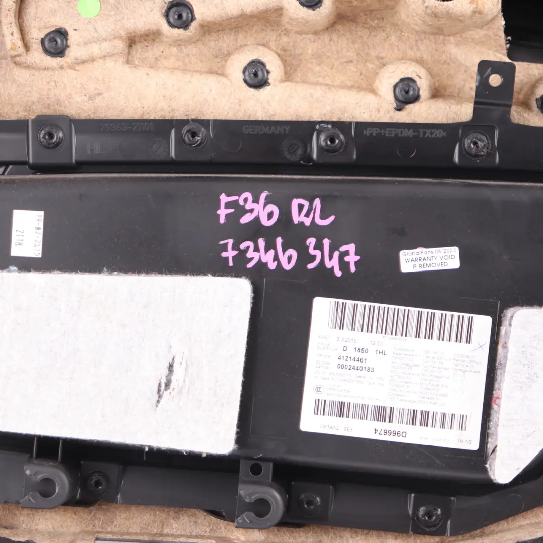 Door Card Rear Left N/S Lining Trim Panel Red Leather to BMW F36 LCI with Part number 7346347 BMW F36 LCI Door Card Rear Left N/S Lining Trim Panel Red Leather - SKU 7346347 - Part number 7346347