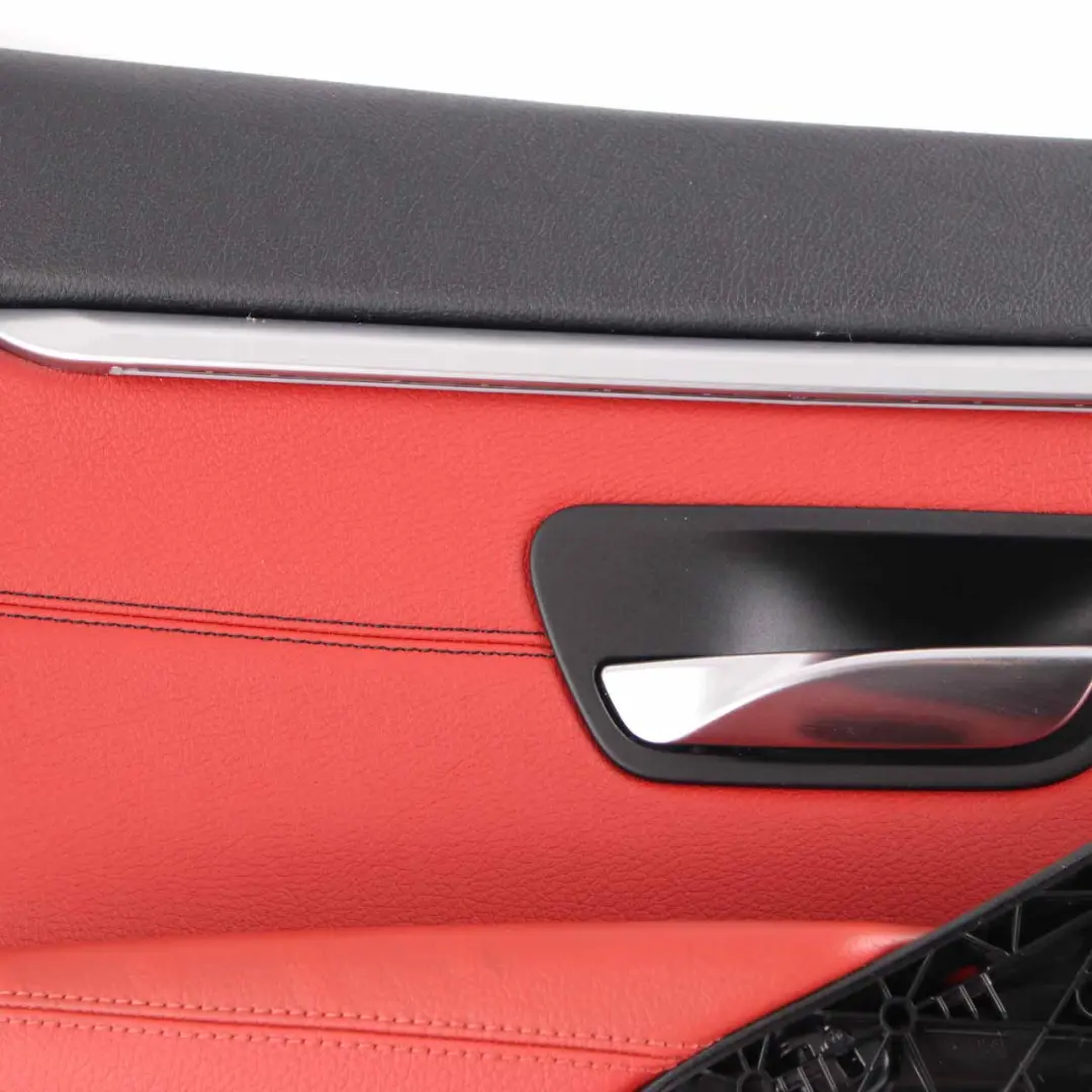 Door Card Rear Left N/S Lining Trim Panel Red Leather to BMW F36 LCI with Part number 7346347 BMW F36 LCI Door Card Rear Left N/S Lining Trim Panel Red Leather - SKU 7346347 - Part number 7346347