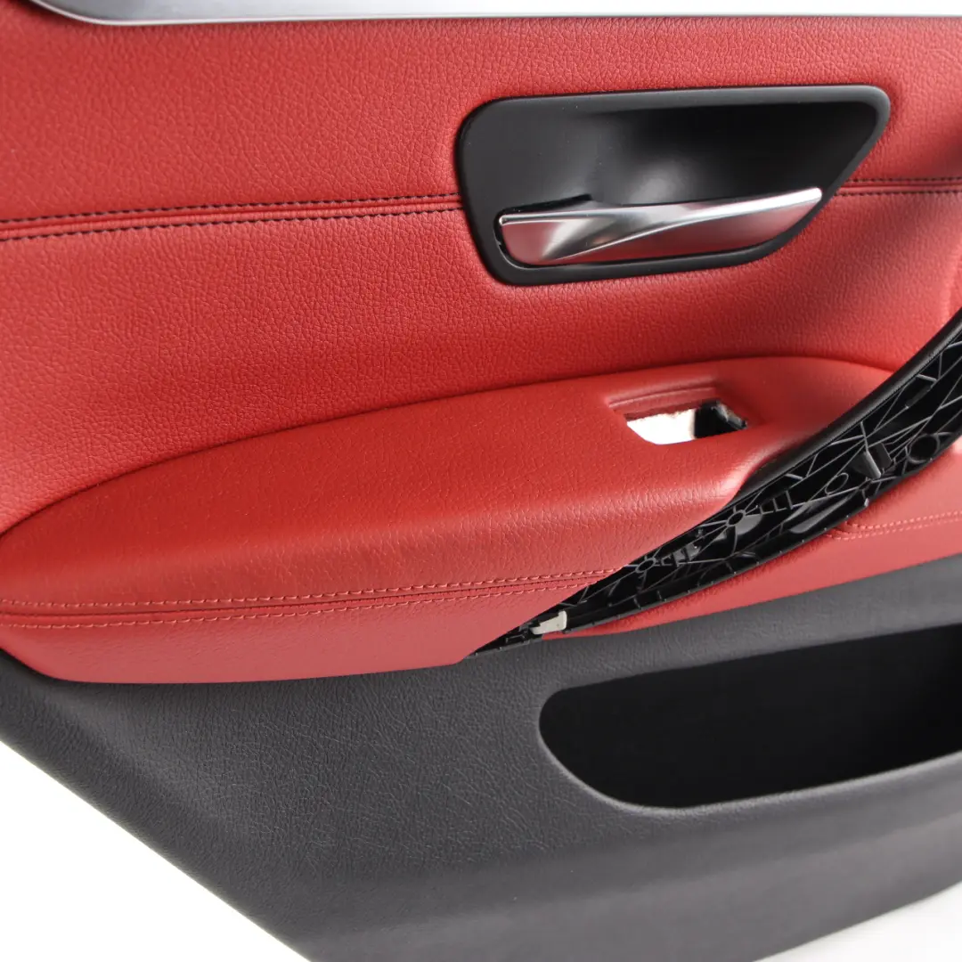 BMW F36 LCI Door Card Rear Left N/S Lining Trim Panel Red Leather - SKU 7346347 - Part number 7346347
