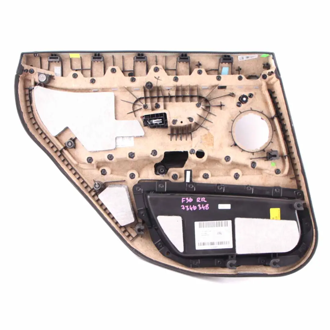 Door Card Rear Right O/S Lining Trim Panel Coral Red Leather to BMW F36 with Part number 7346348 BMW F36 Door Card Rear Right O/S Lining Trim Panel Coral Red Leather - SKU 7346348 - Part number 7346348
