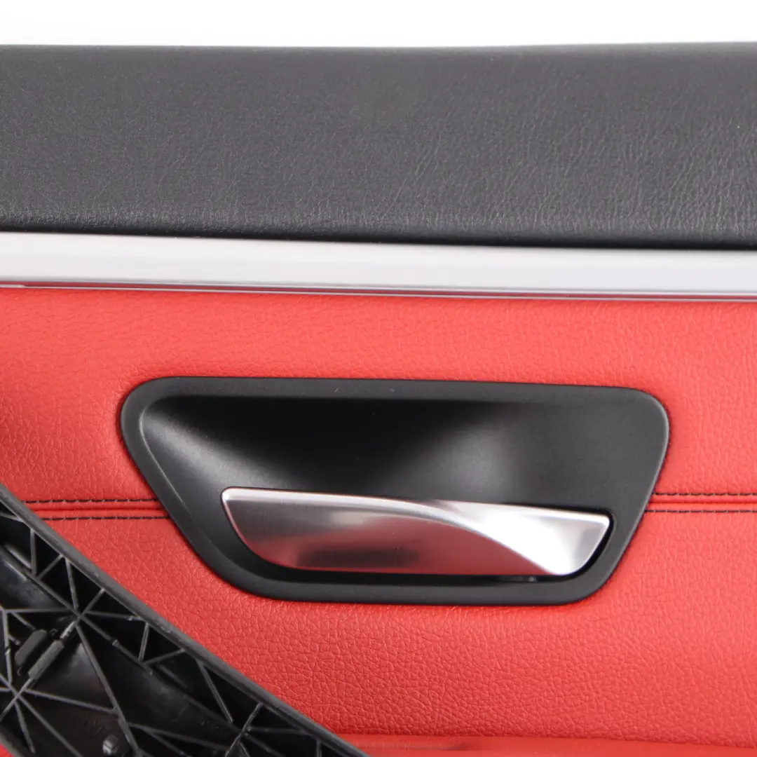 BMW F36 Door Card Rear Right O/S Lining Trim Panel Coral Red Leather - SKU 7346348 - Part number 7346348