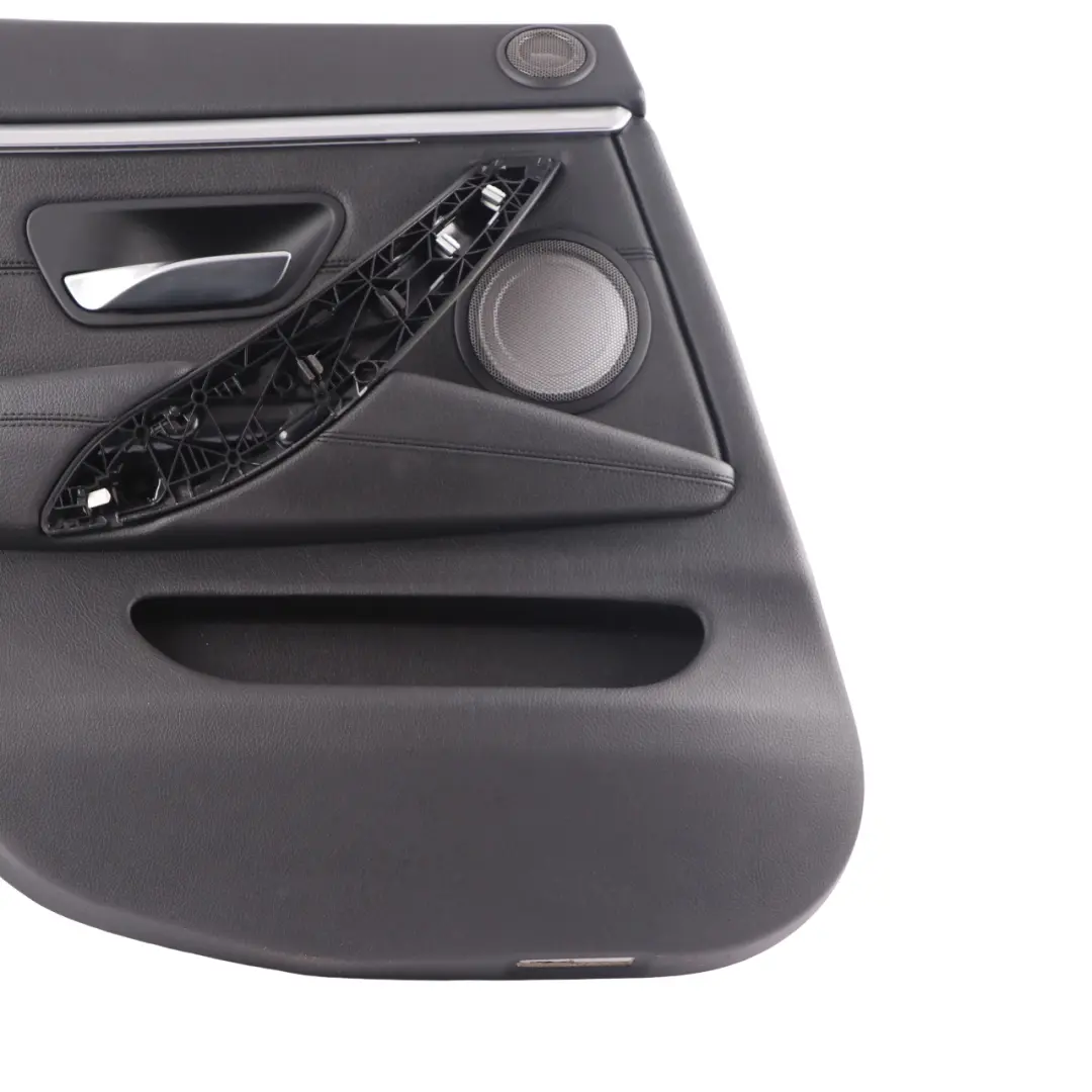 BMW F36 LCI Door Card Trim Panel Rear Left N/S Lining Leather Black Chrome Strip - SKU 7346391 - Part number 7346391