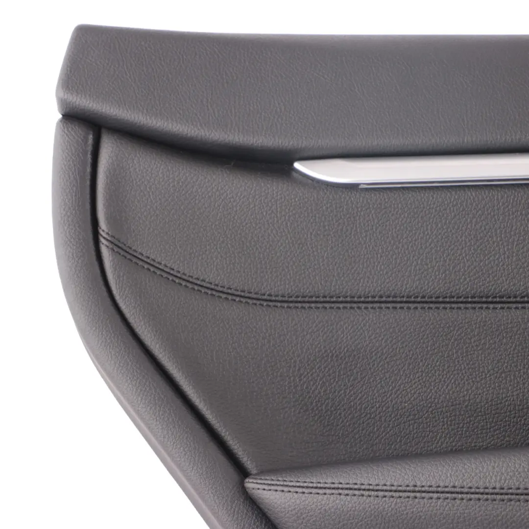 Door Card Trim Panel Rear Left N/S Lining Leather Black Chrome Strip to BMW F36 LCI with Part number 7346391 BMW F36 LCI Door Card Trim Panel Rear Left N/S Lining Leather Black Chrome Strip - SKU 7346391 - Part number 7346391