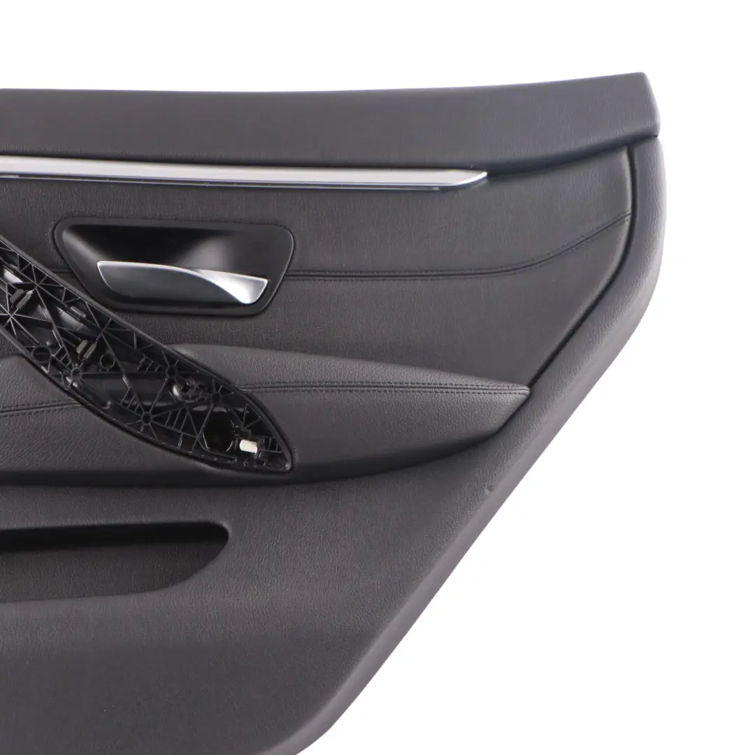Door Card Trim Rear Right O/S Lining Leather Black Chrome Strip to BMW F36 LCI with Part number 7346392 BMW F36 LCI Door Card Trim Rear Right O/S Lining Leather Black Chrome Strip - SKU 7346392 - Part number 7346392