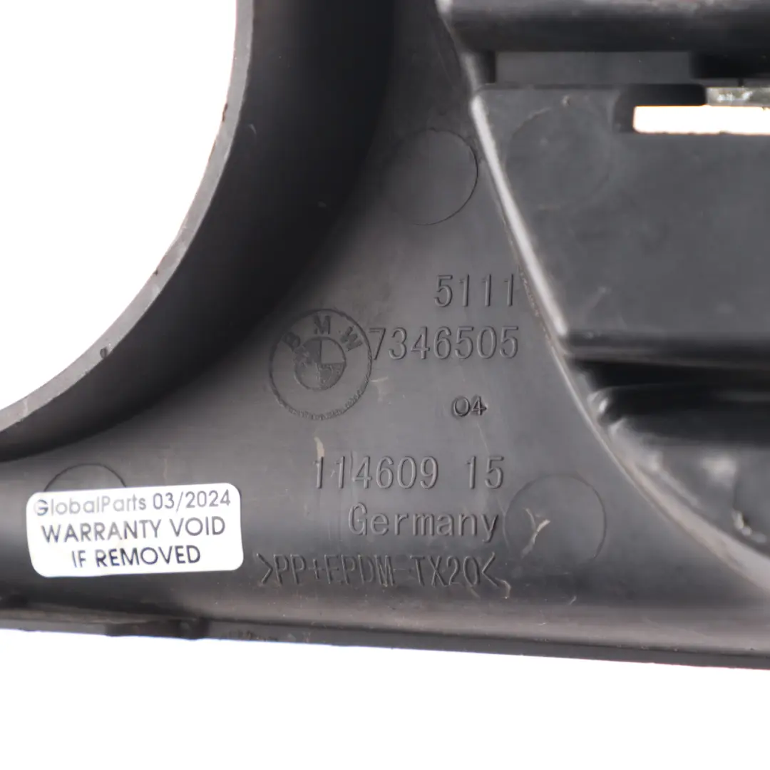 Front Left N/S Air Intake Grille Bumper to BMW F10 F11 LCI with Part number 7346505 BMW F10 F11 LCI Front Left N/S Air Intake Grille Bumper - SKU 7346505 - Part number 7346505