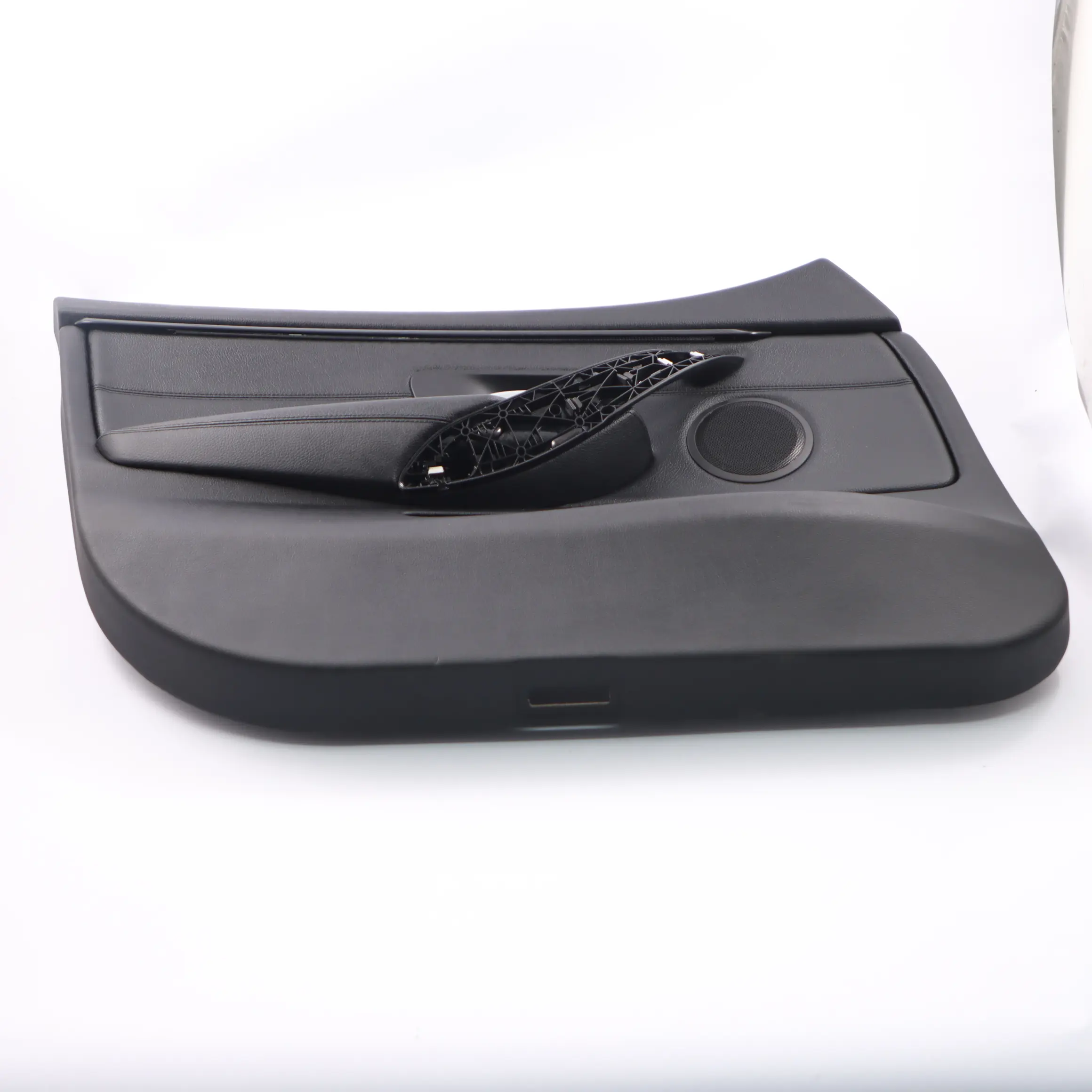 BMW F36 LCI Tarjeta de Puerta Delantera Izquierda Panel Embellecedor Cuero Negro