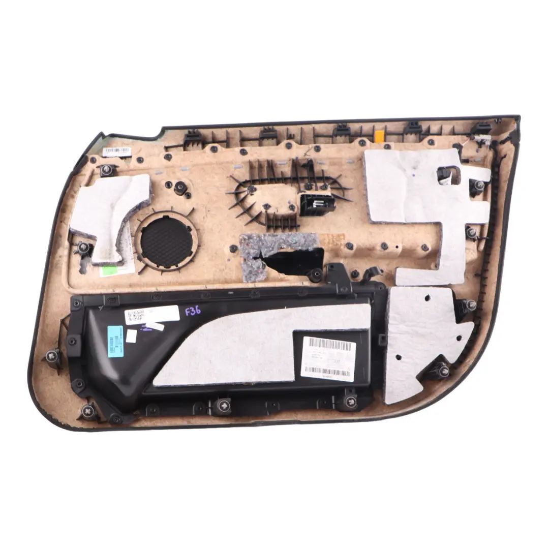 Door Card Front Left N/S Lining Trim Panel Black Leather to BMW F36 LCI with Part number 7347161 BMW F36 LCI Door Card Front Left N/S Lining Trim Panel Black Leather - SKU 7347161-2 - Part number 7347161