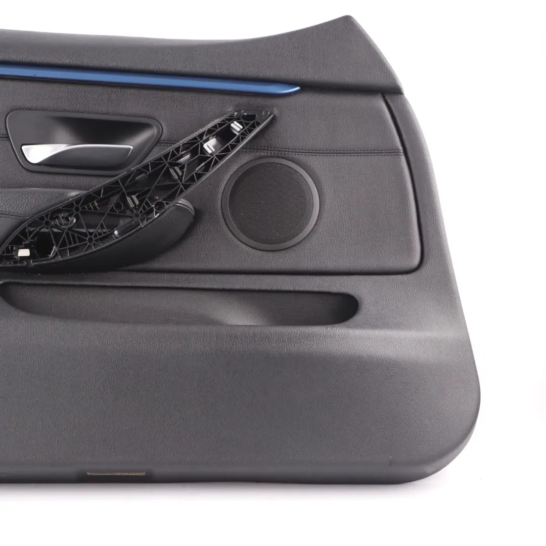 Tarjeta Puerta Delantera Izquierda Forro Embellecedor Cuero Negro para BMW F36 LCI con número de pieza 7347161 BMW F36 LCI Tarjeta Puerta Delantera Izquierda Forro Embellecedor Cuero Negro - SKU 7347161 - Número de pieza 7347161
