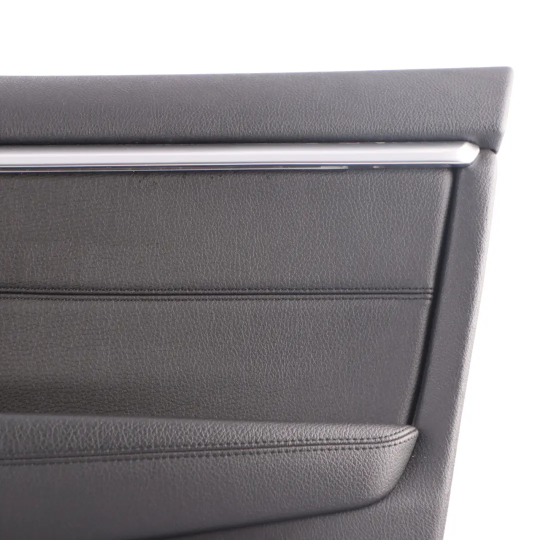 BMW F36 Door Card Front Right O/S Lining Panel Black Leather Silver Strip - SKU 7347162-2 - Part number 7347162
