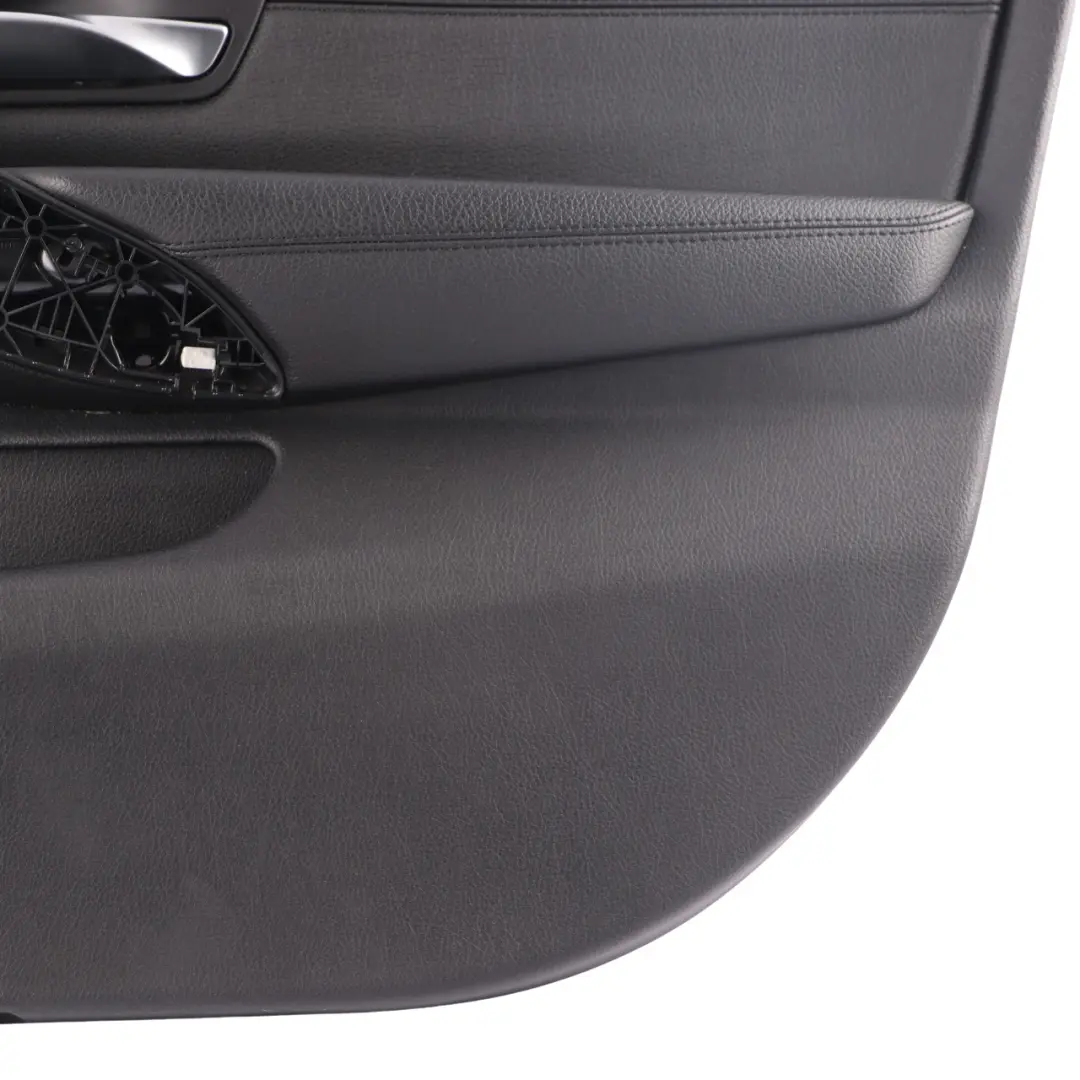 BMW F36 Door Card Front Right O/S Lining Panel Black Leather Silver Strip - SKU 7347162-2 - Part number 7347162