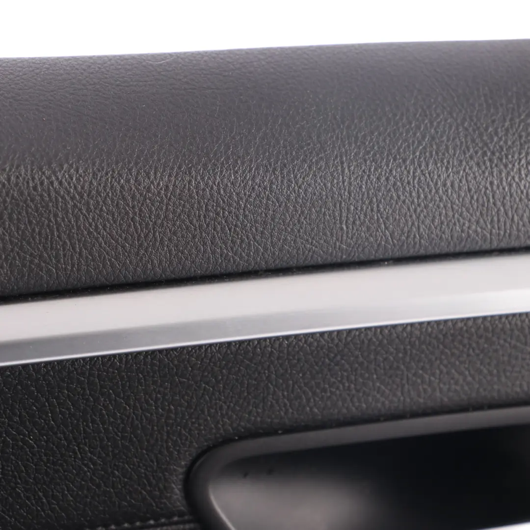 BMW F36 Door Card Front Right O/S Lining Panel Black Leather Silver Strip - SKU 7347162-2 - Part number 7347162